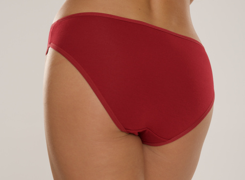 004 Limited Női bugyi De Lafense - klasszikus, mélyen felsőrész, viszkóz - bordó