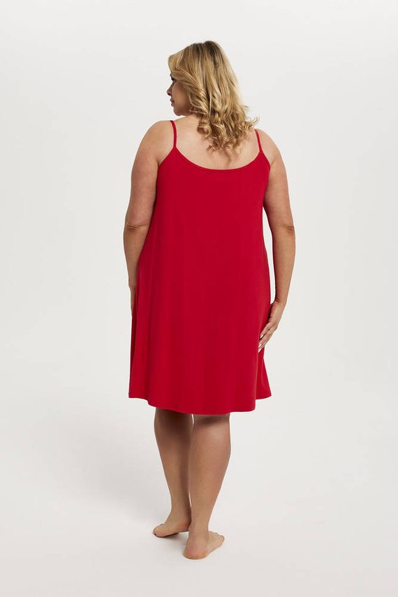 Song Női hálóing, keskeny pántos olasz divat - piros