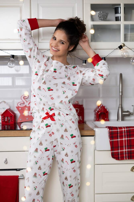 Samantha Sensis női pizsama -ecru színű