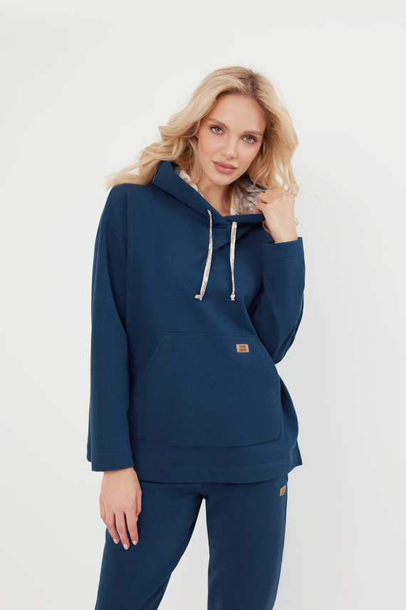 Lagos Női kapucnis pulóver Olasz divat - farmer