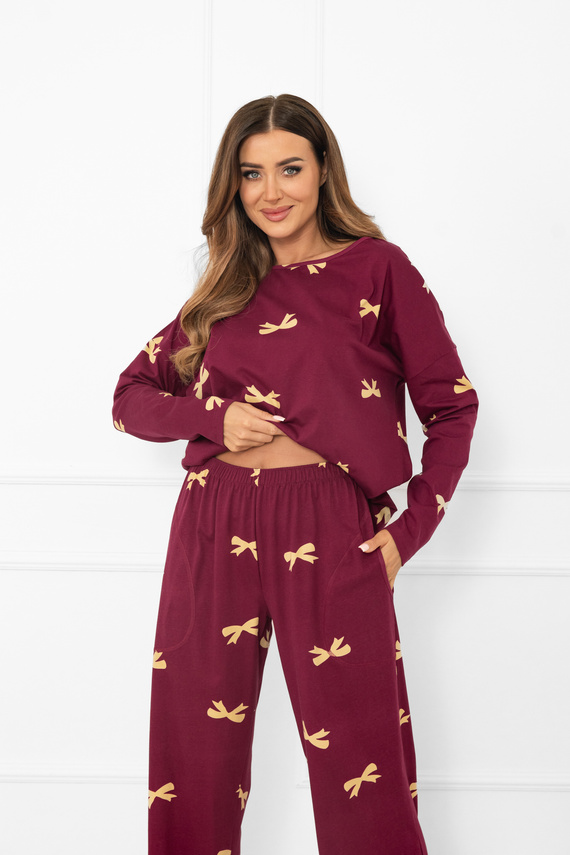 Kwadro Női pizsama Italian Fashion - pamut, hosszú ujjú és nadrágos