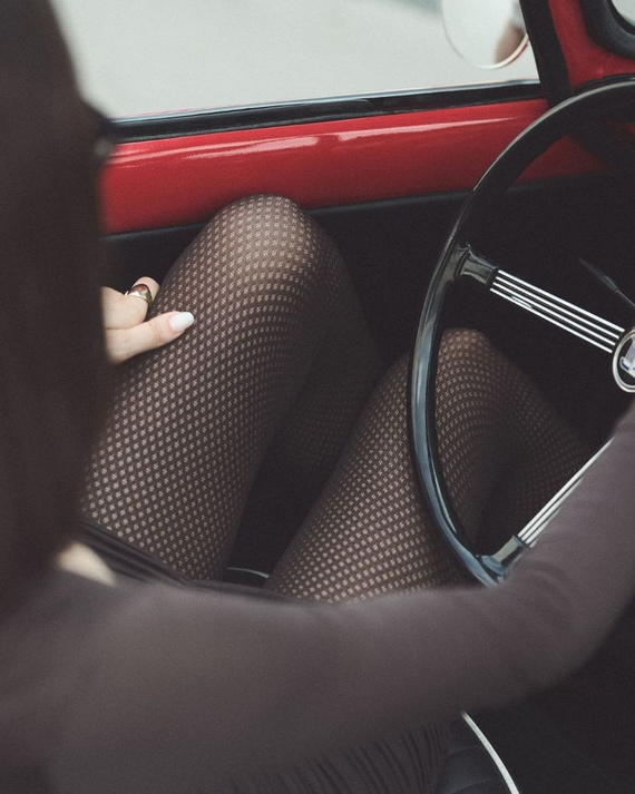 1236 Galia harisnyanadrág 80 den Gabriella chocco - mintás, bársony, 3D technológia