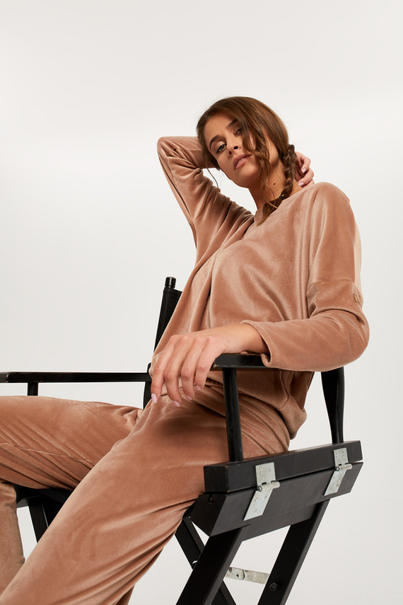 Juga Női hosszú szett. ujj, hossz. nadrág Italian Fashion - bézs