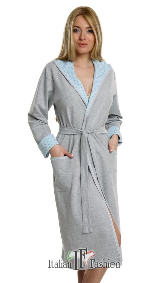 Női komfortos női köntös Italian Fashion- melange/rózsaszín