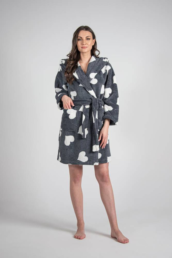 671 Hearts Rövid női köntös Forex - grafit