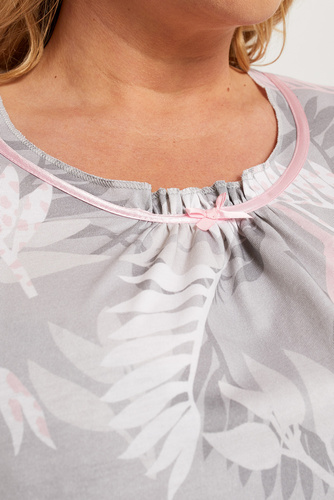 Bartonia Női pizsama 3/4 ujjú és 3/4 nadrág olasz divat - print/melange