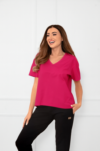 Klara - női rövid ujjú blúz | Italian Fashion amaranth