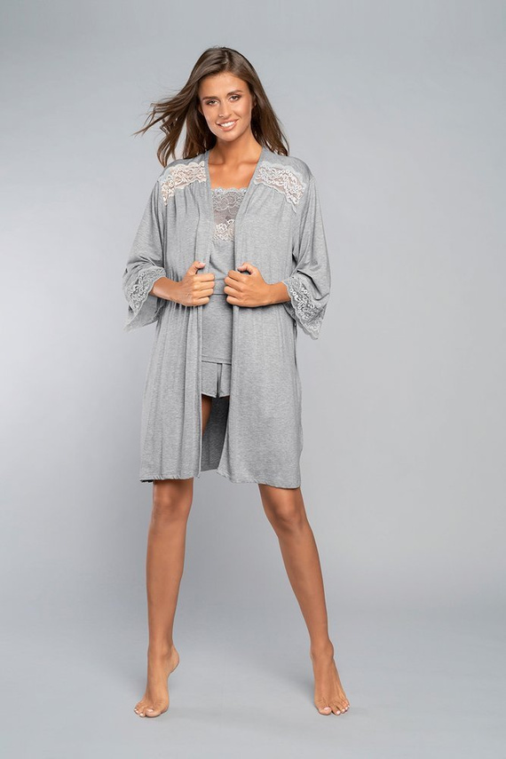 Samaria köntös olasz divat 3/4 ujjú - szürke