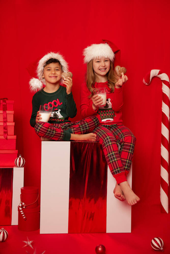 Tess Gyermek pizsama Italian Fashion - piros/print