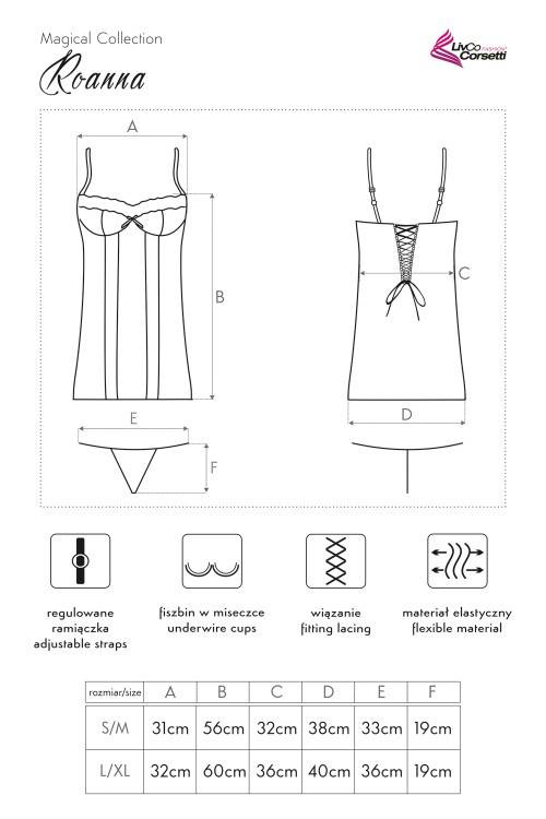 Roanna LC 90313 Szett, alsógatya és tanga LivCo Corsetti Fashion