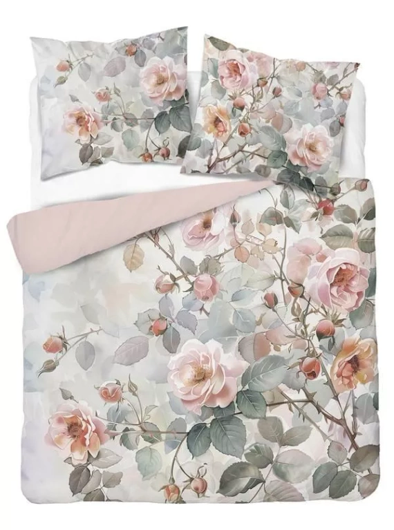 5305 3D mikroszálas ágynemű akvarell rózsákkal, púderes árnyalatokkal - Detexpol