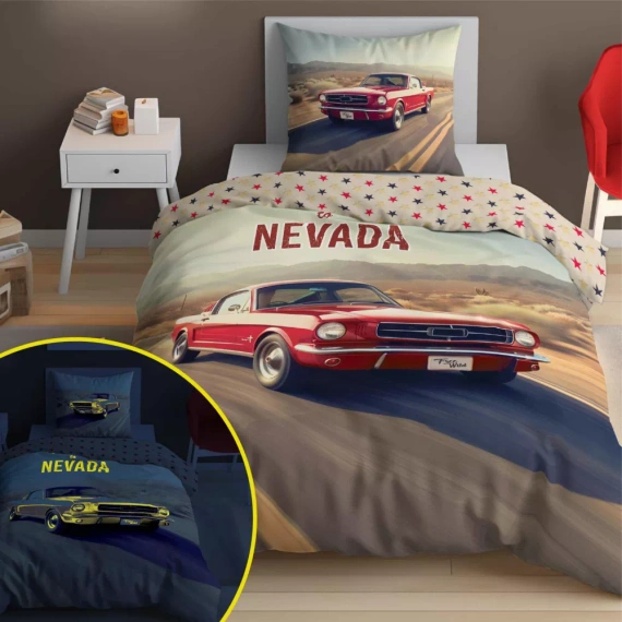 5210 A Fluo 40 Pościel bawełniana świecąca w ciemności samochód Detexpol