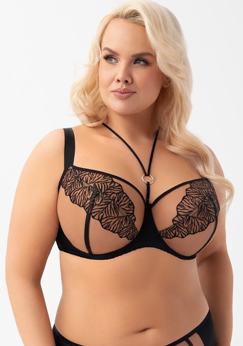 Gorsenia Vida K964 - Puha merevítővel ellátott melltartó, erős mellfelvarrással, csipkével, nagyméretűek