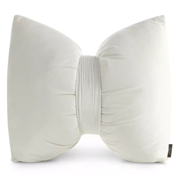 Eurofirany karácsonyi párna krém 45x55 - bársony masni