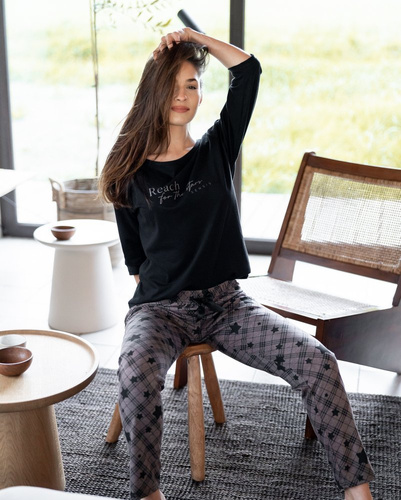 Sensis Reach For The Stars Női pizsama - fekete-barna