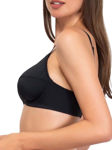 Donna 1962 Mikroszálas, pamut, fekete, puha melltartó, merevítővel, fekete