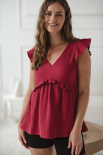 Milky Butterfly Terhességi és szoptatós blúz - kényelem és stílus Milk&Love málna