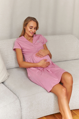 Doctor Nap 5336 női hálóing, V-nyak, pamut, zsebek, OEKO-TEX