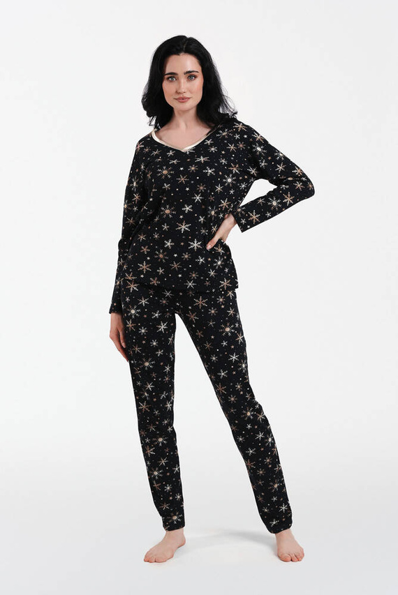 Laponia Női pizsama hosszú ujjú, hosszú nadrág olasz divat - nyomtatás