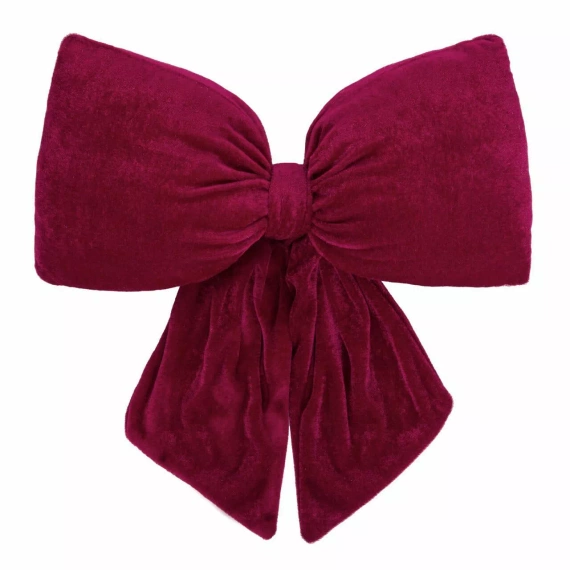 Karácsonyi Cocard párna Spod Igły i Nitki - bordó bársony párna, Öko-Tex tanúsítvánnyal