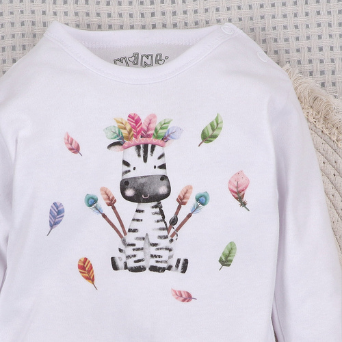 ABN-5550 Nini Happy Animals baba bodysuit bio pamutból - kényelem, biztonság és stílus