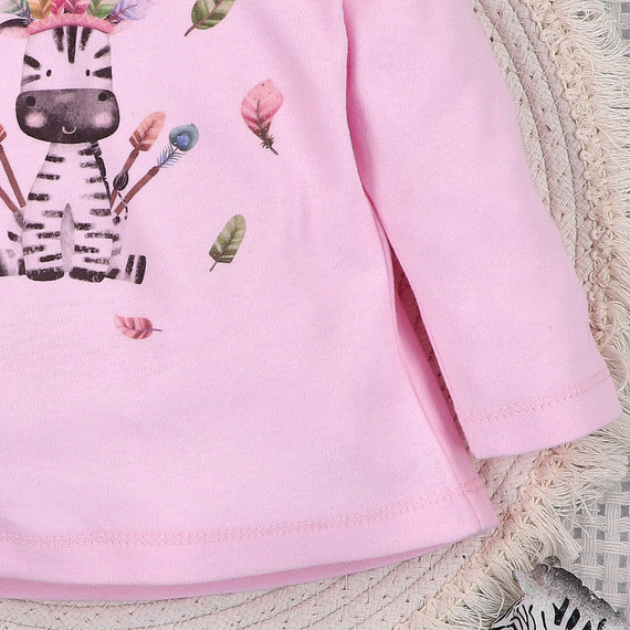 ABN-5541 Nini Happy Animals baba blúz bio pamutból - nikkelmentes varrás, bio, lengyel gyártás