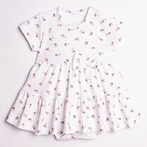 Nicol 220159 kislány body ruha pamut virágmintás fodrokkal