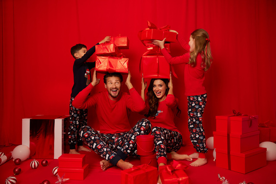 Rojas Férfi hosszú ujjú pizsama, hosszú nadrág Olasz divat - piros/print