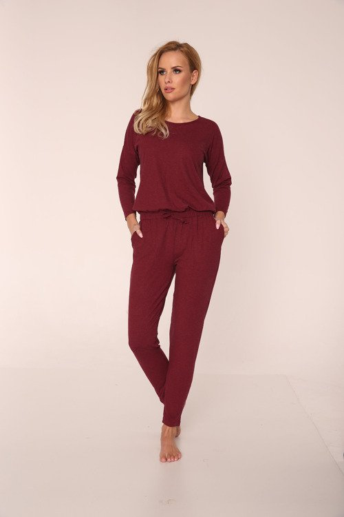 305 Paula női pizsama öltöny - bordó színű