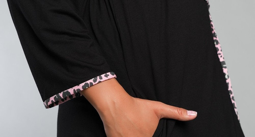 Eila Bis 3/4 ujjú fürdőköpeny olasz divat - leopárd mintás