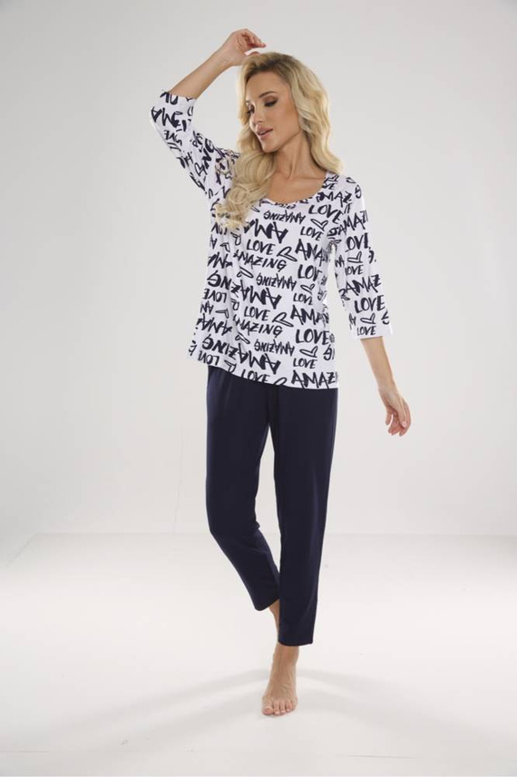 632 Amazing Forex női pizsama - fehér-zöld