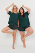 Női rövid pizsama - zöld