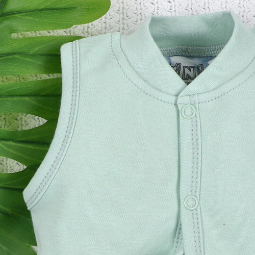 ABN-5575 Dino Explorer Nini mellény - organikus pamut, kényelmes rögzítéssel