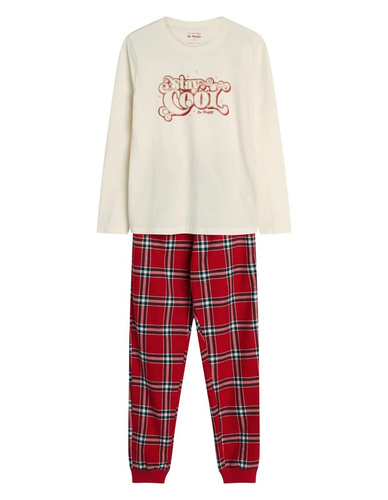 43717 Dalisa Henderson női pizsama - meleg flanel, hosszú ujjú, karácsonyi karó