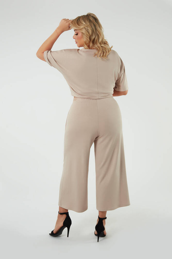 Soler Rövid ujjú blúz Olasz divat - bézs