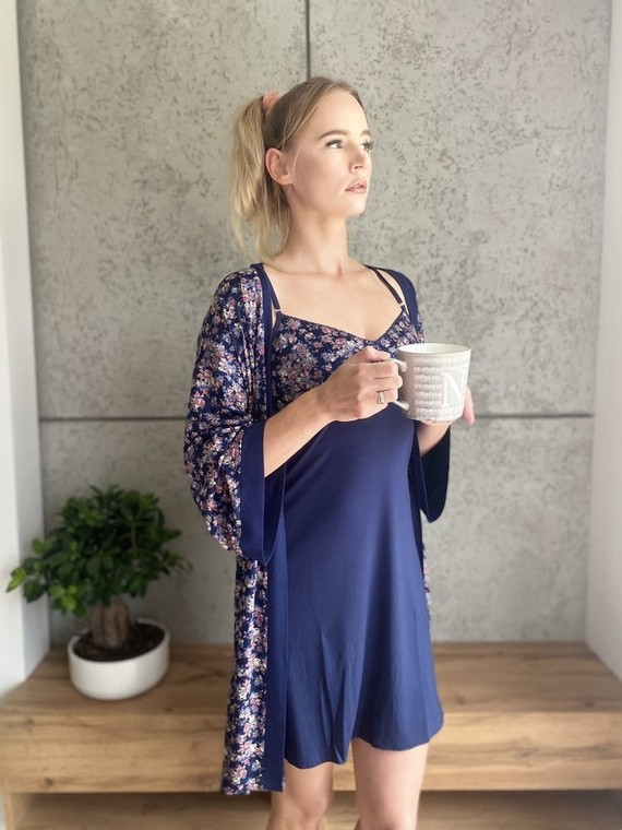 465 Mia Forex pántnélküli hálóing - tengerészkék