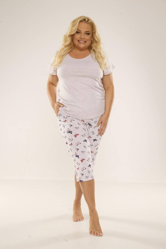 483 Mariposa Forex Női pizsama - bézs melange