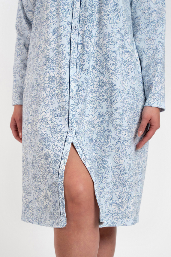 Talita kigombolt hálóing Olasz divat - kék mintás