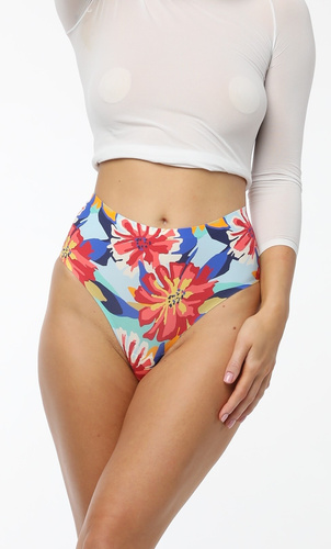 Julimex Flower Folk női brazil bugyi maxi – láthatatlan, könnyű, színes