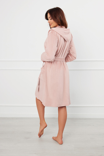 Akara Női fürdőköpeny Italian Fashion - púderrózsaszín