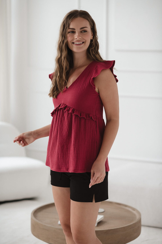 Milky Butterfly Terhességi és szoptatós blúz - kényelem és stílus Milk&Love málna