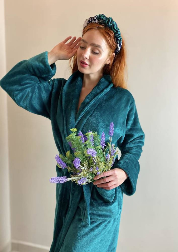 628 Abigail Long Forex női fürdőköpeny - zöld