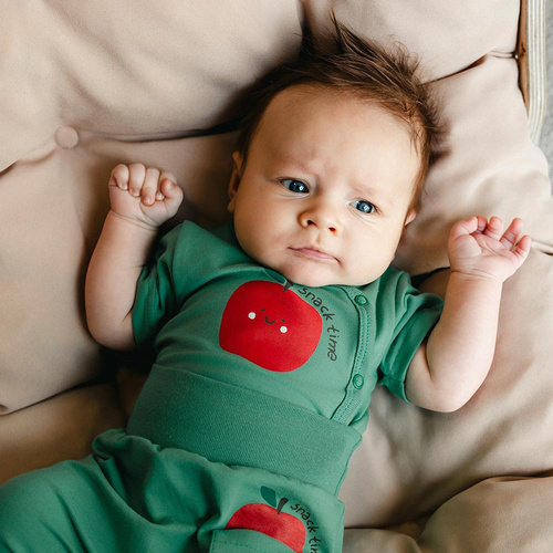 Baba body Eevi Snack Time rövid ujj pamut rugalmas kényelmes