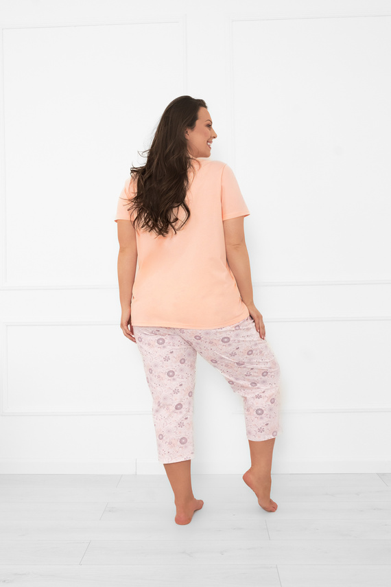 Női pizsama Satui - pamut, rövid ujjú és 3/4-es nadrág Olasz divat