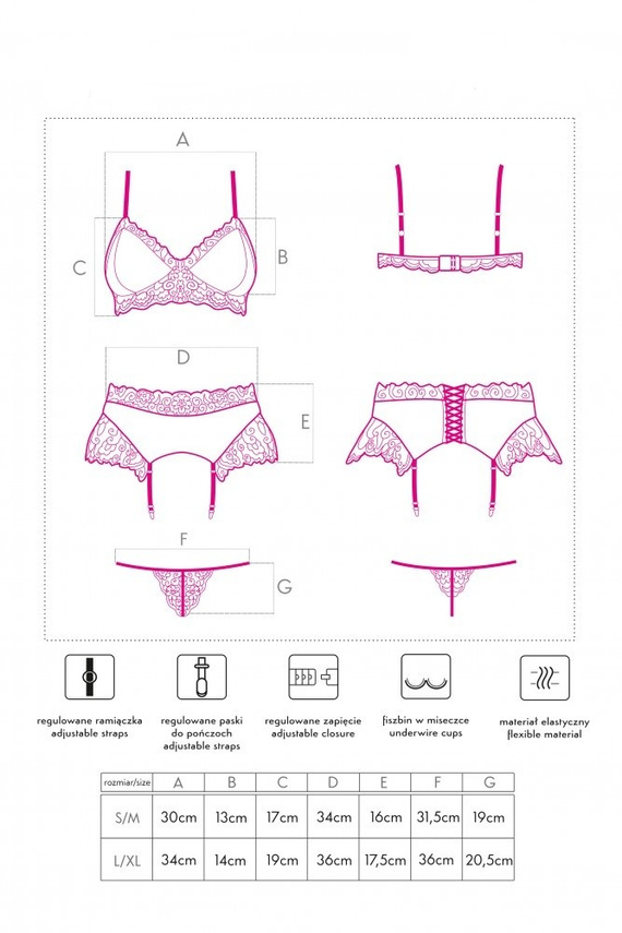 Nahir Maroon Női szett LivCo Corsetti Fashion