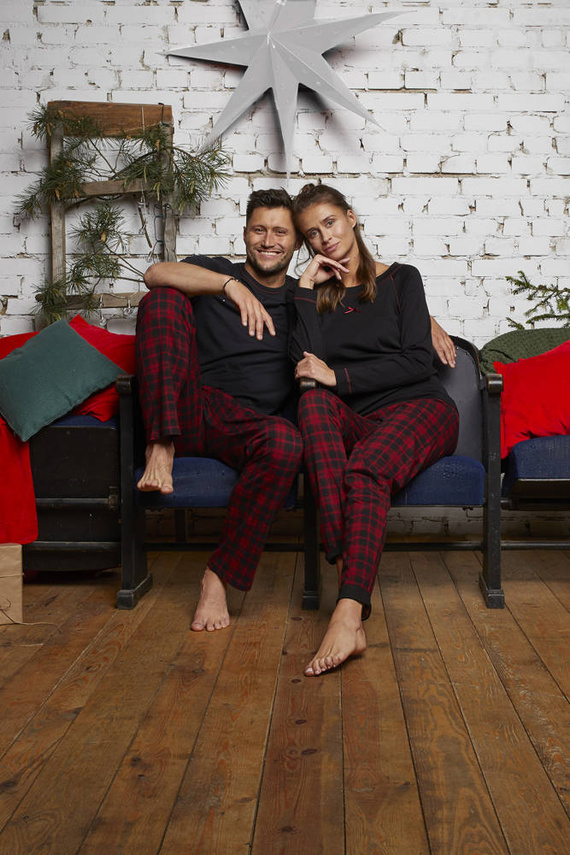 Ordesa Női pizsama hosszú ujjú, hosszú nadrág olasz divat - fekete/print