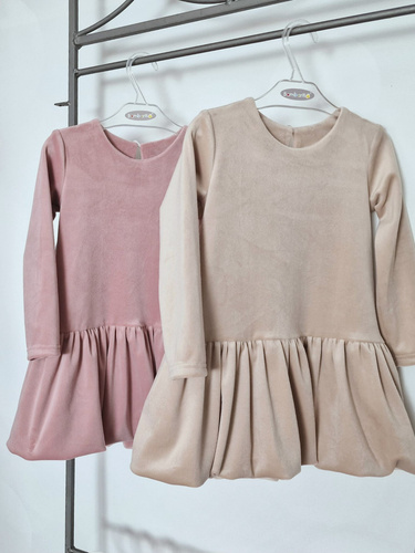 Liza Bambarillo lány bársony ruha füstös rózsaszín - elegáns és kényelmes