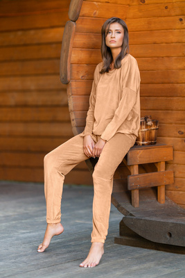 Juga Női hosszú szett. ujj, hossz. italian Fashion teve nadrág