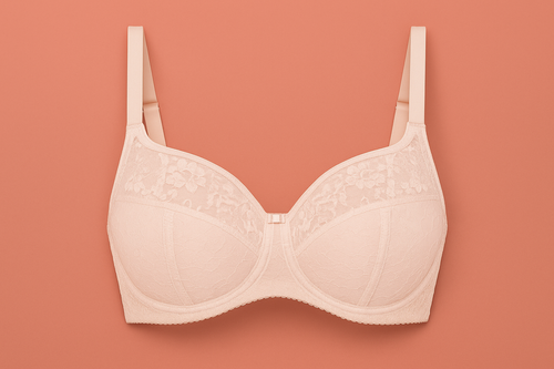 VB-435 Melltartó - félig áttetsző, csipkével Vena nude