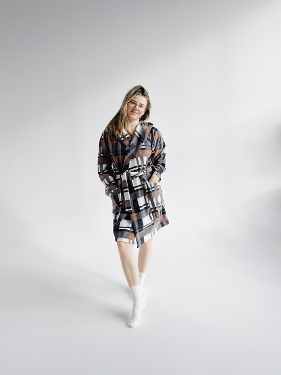 031 De Lafense fürdőköpeny takaró - meleg gyapjú női fürdőköpeny Super Cozy, teve színű, camel